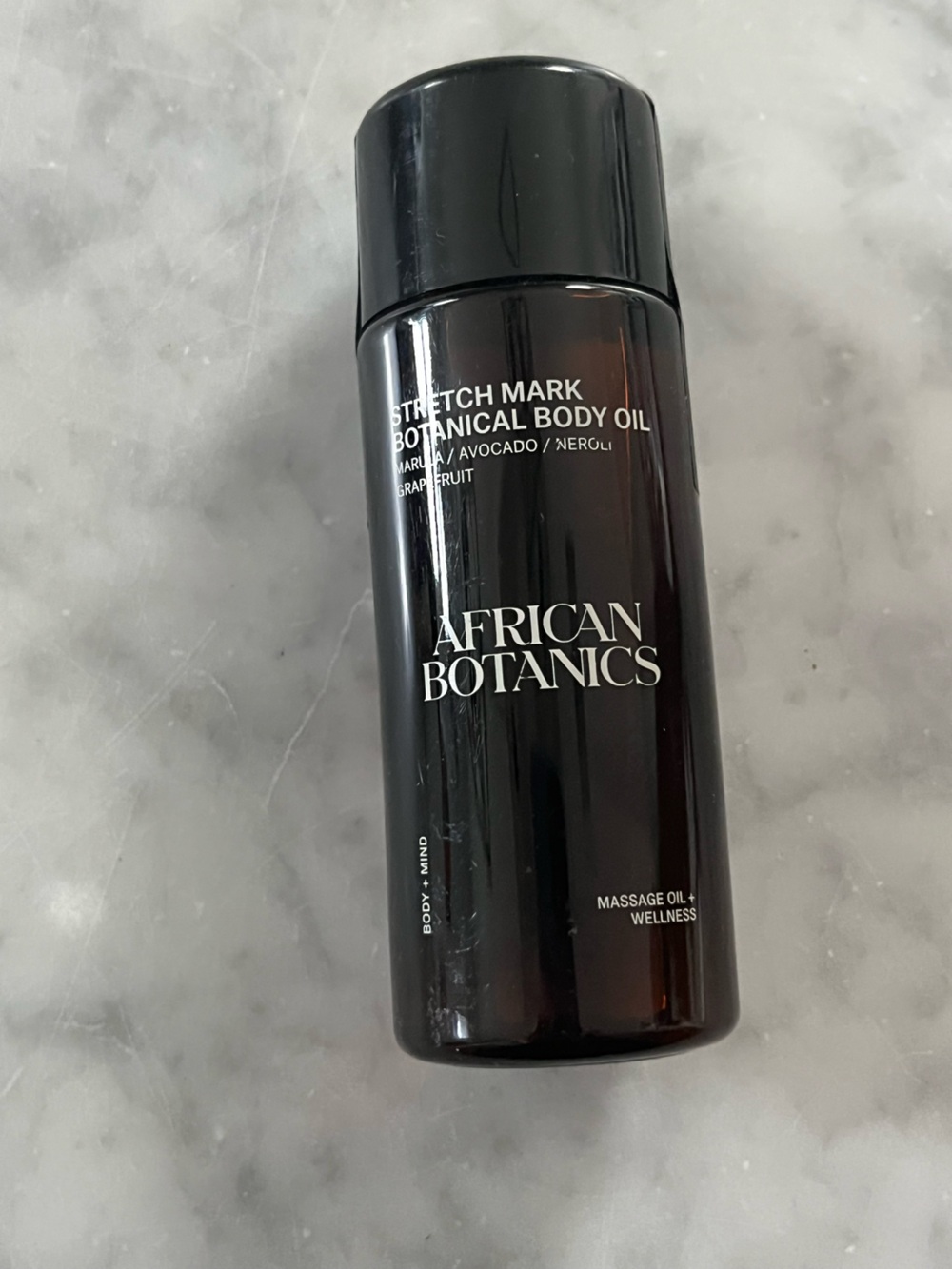 African Botanics Stretch Mark Botanical Body Oil — Black